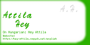 attila hey business card